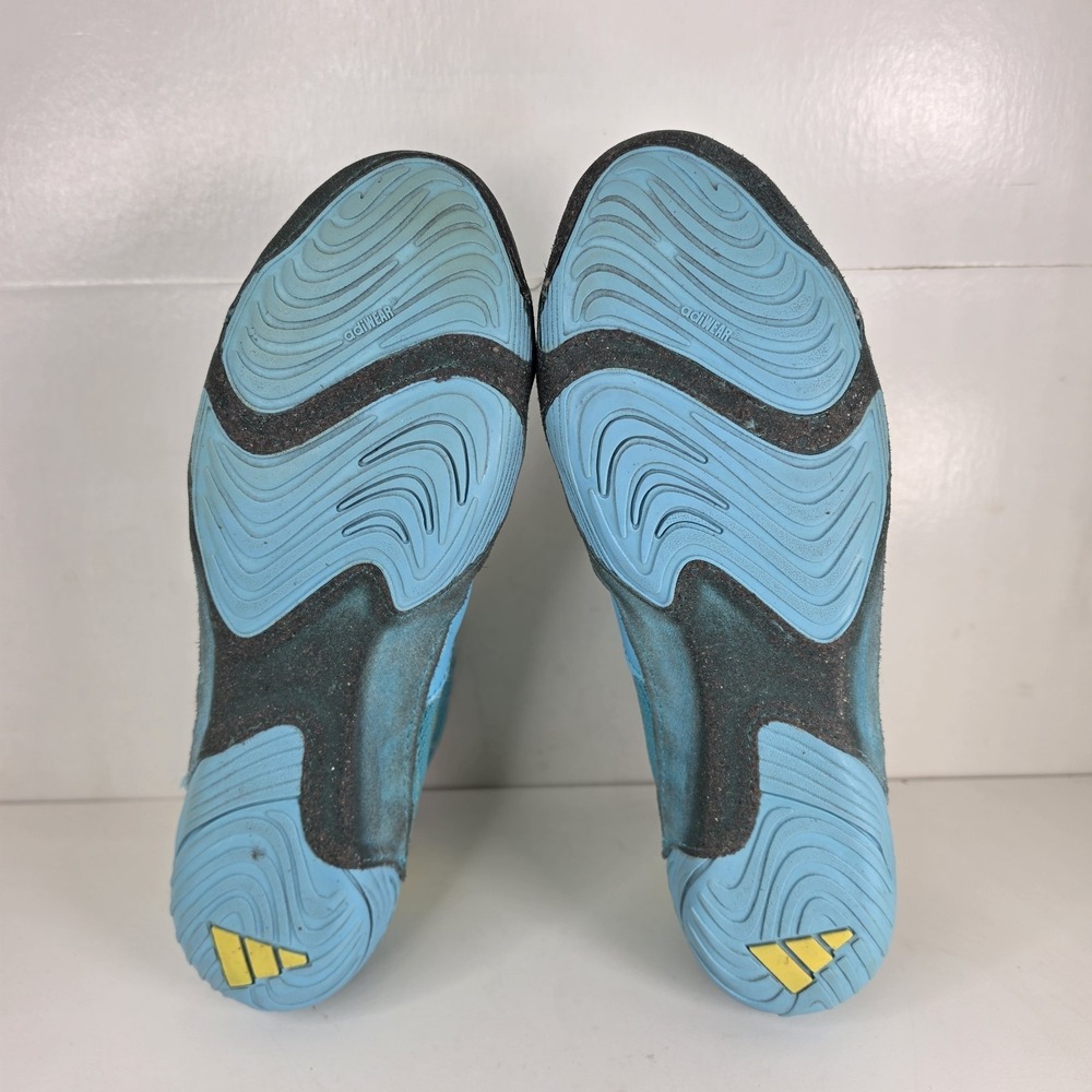 2012 Adidas Adizero Sydney Rare Wrestling Shoes Size 9 Teal Boxing MMA No Zipper - Picture 7 of 8